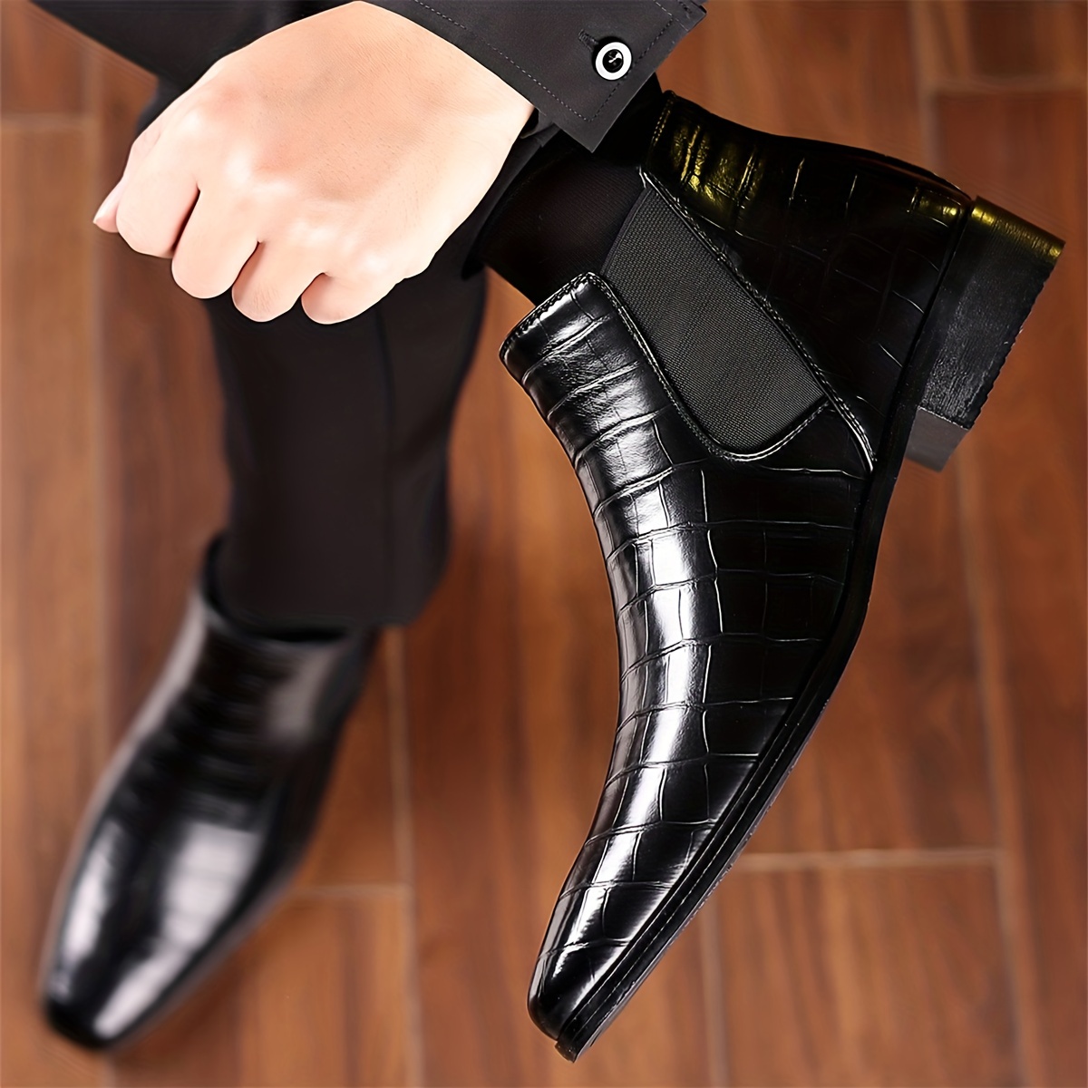 Black chelsea clearance boots office