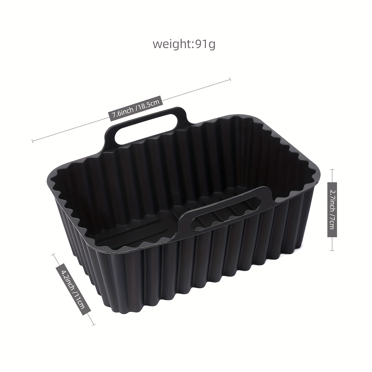 3pcs Silicone Liner For Air Fryer Reusable Food Safe Non-stick Baking Pan