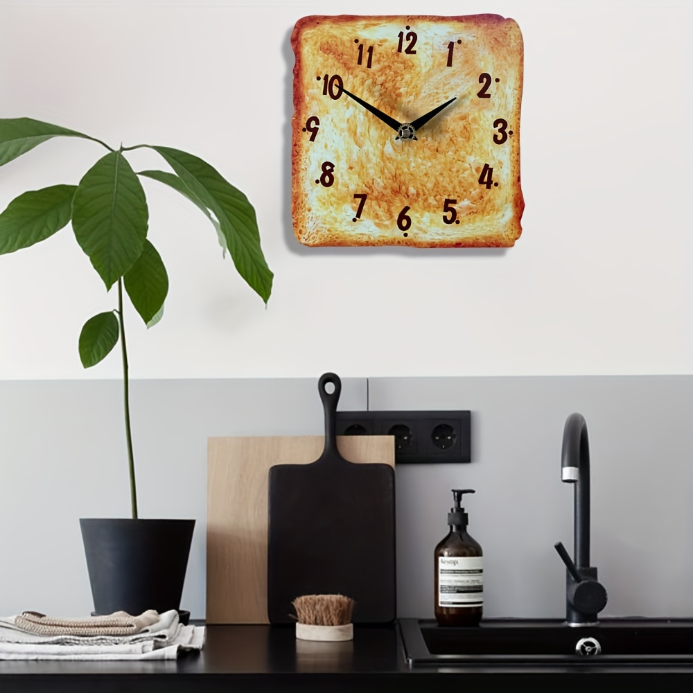 1pc 12 Reloj Pared Cocina Madera Desgastada Alegre Chef Granja