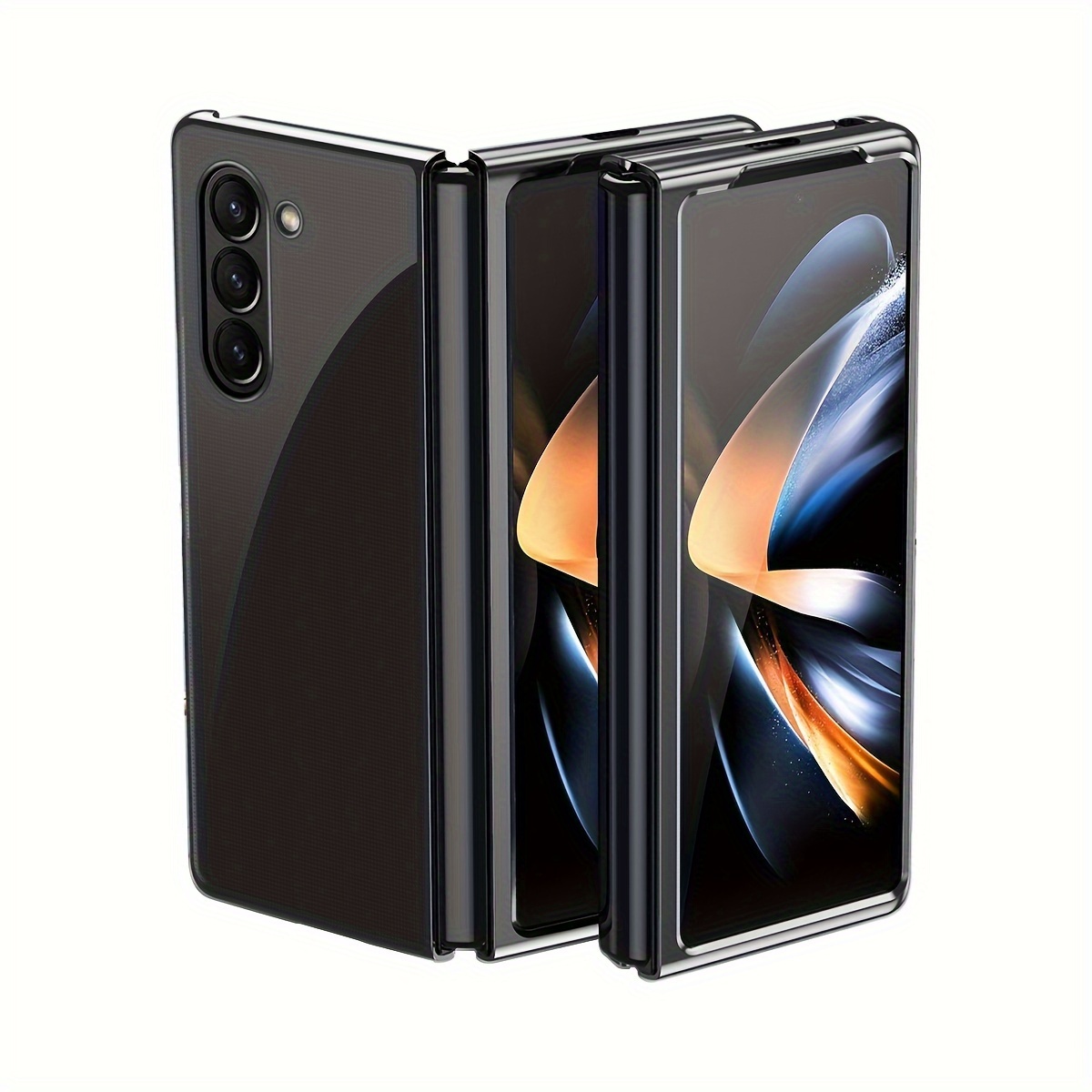 TEMU Adecuado para Samsung Z Fold2 Fold 3 Fold4 Fold5, para teléfono móvil transparente plegable con protección y
