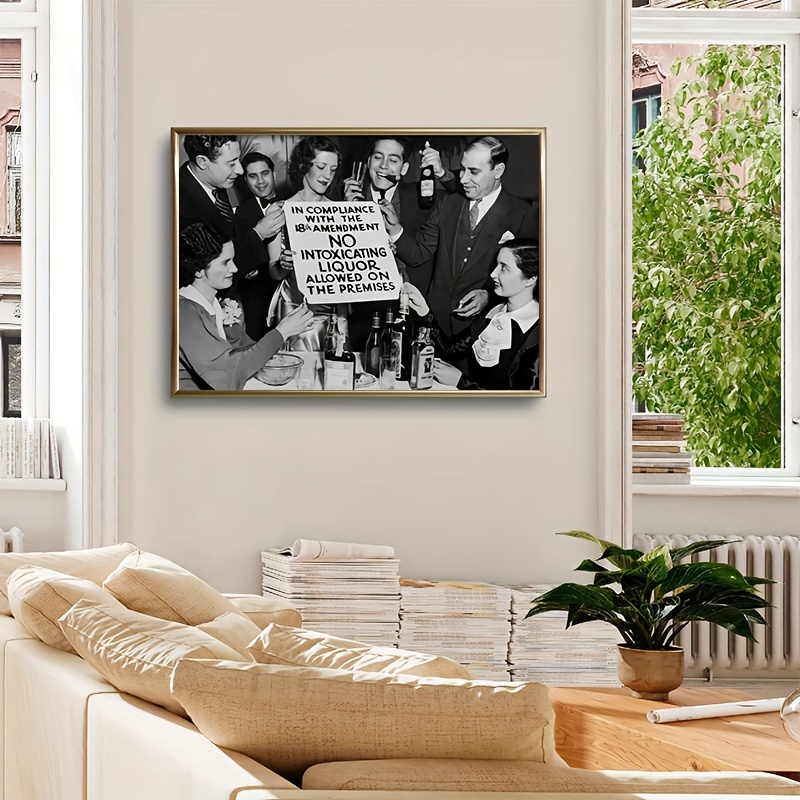 Prohibition, Black and White, Vintage Bar Decor Poster for Sale by  modernretro
