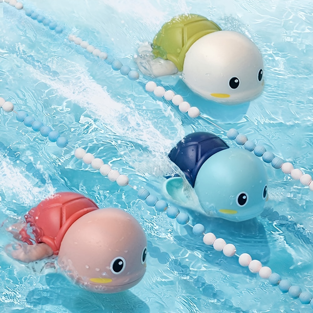 Jouets de bain pour bébé, Jouets de bain mignons de canard de natation,  Jouets de bain à enroulement pour les enfants de 1 2 à 3 ans Garçons  filles, Jeux de piscine
