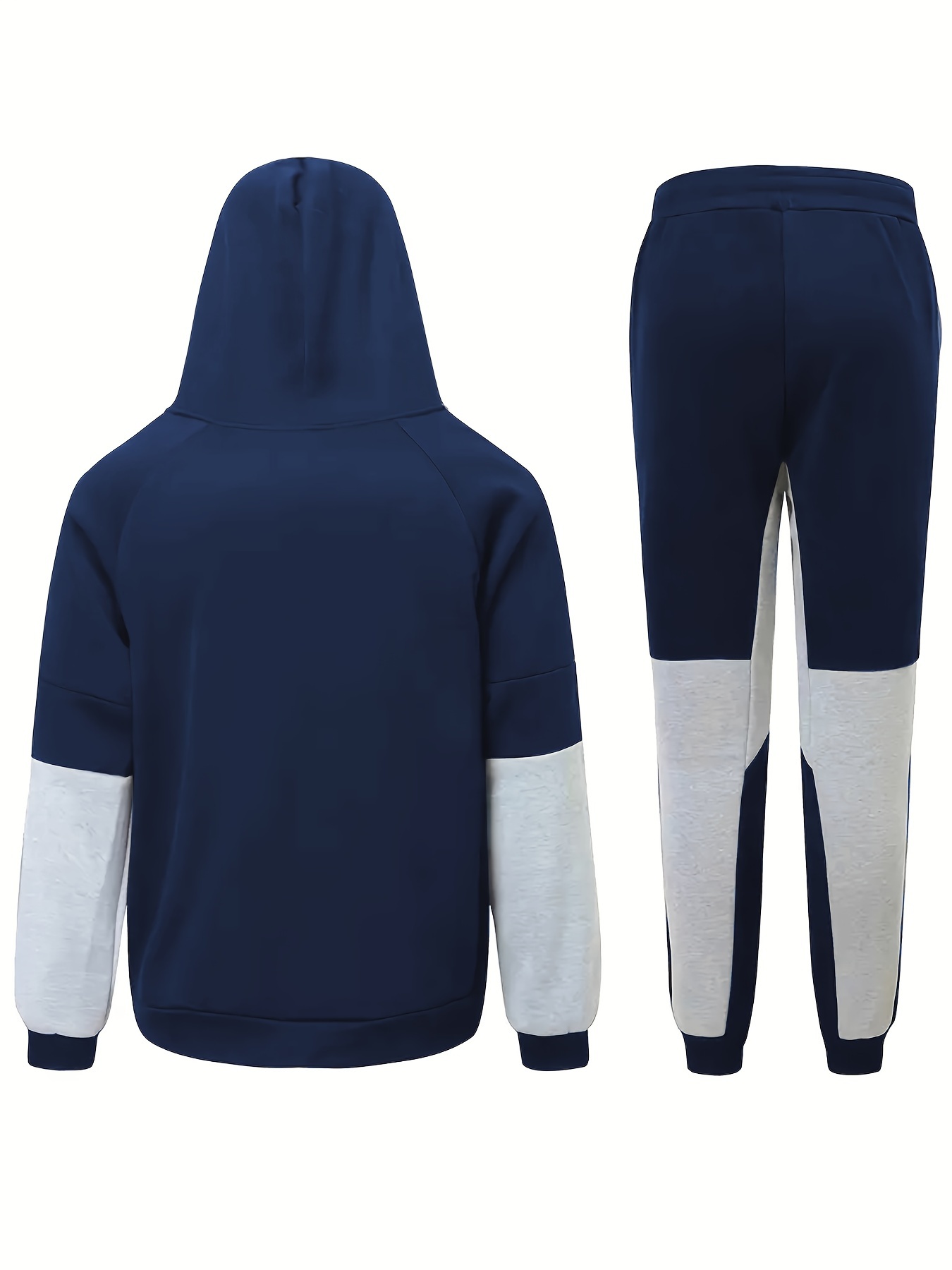 Ensemble de survêtement marque homme Ensemble deux pièces Épissage Pantalon  de gymnastique Haut mode Pantalon de veste à capuch