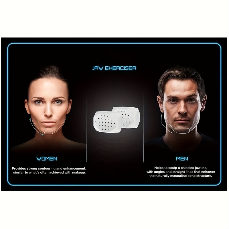 Ejercitador de mandíbula para hombres y mujeres – 3 niveles de resistencia  (6 piezas) tabletas de silicona para principiantes y usuarios intermedios y
