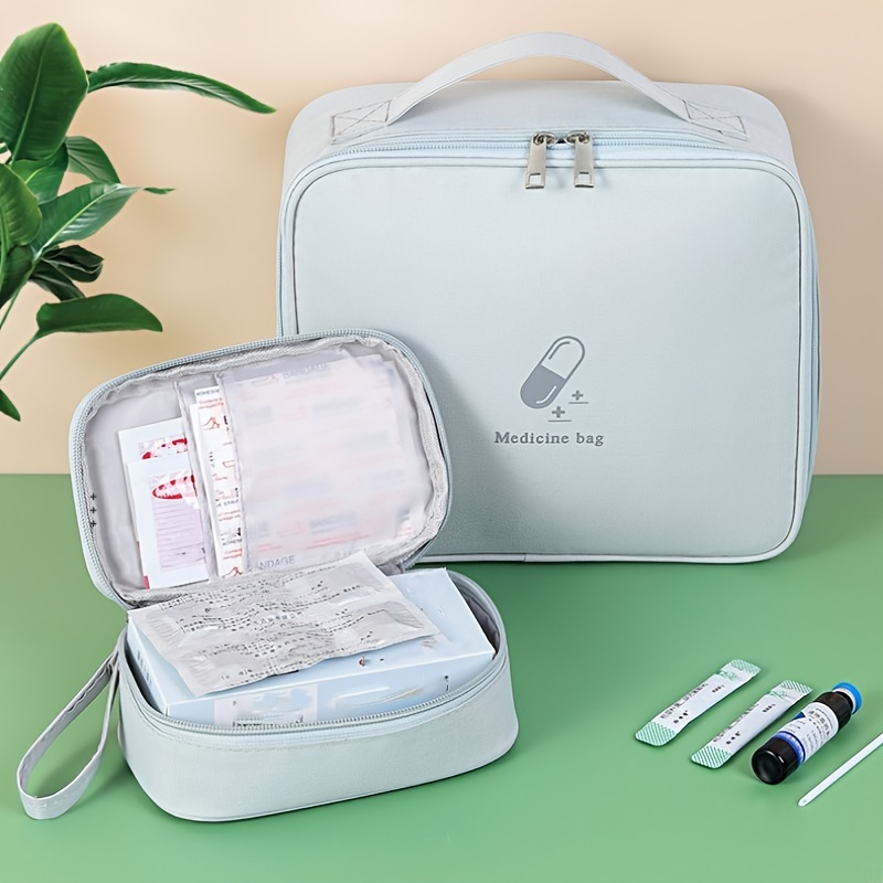 1pc Portable Outdoor First Aid Kit Medicine Pills Storage Bag Mini  Emergency Kits Organizer Girls Makeup