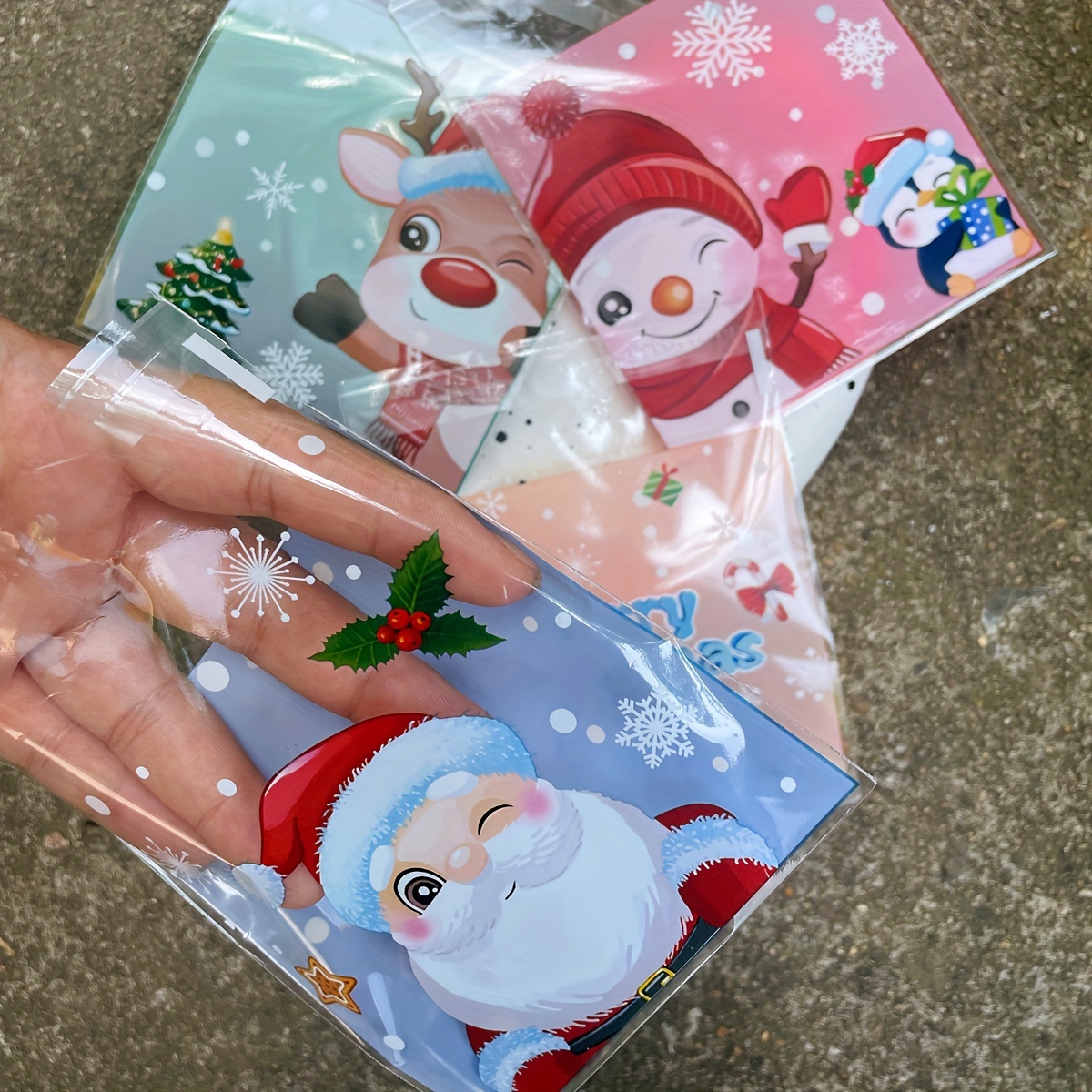 Christmas Square Self sealing Zipper Bags For Handmade - Temu