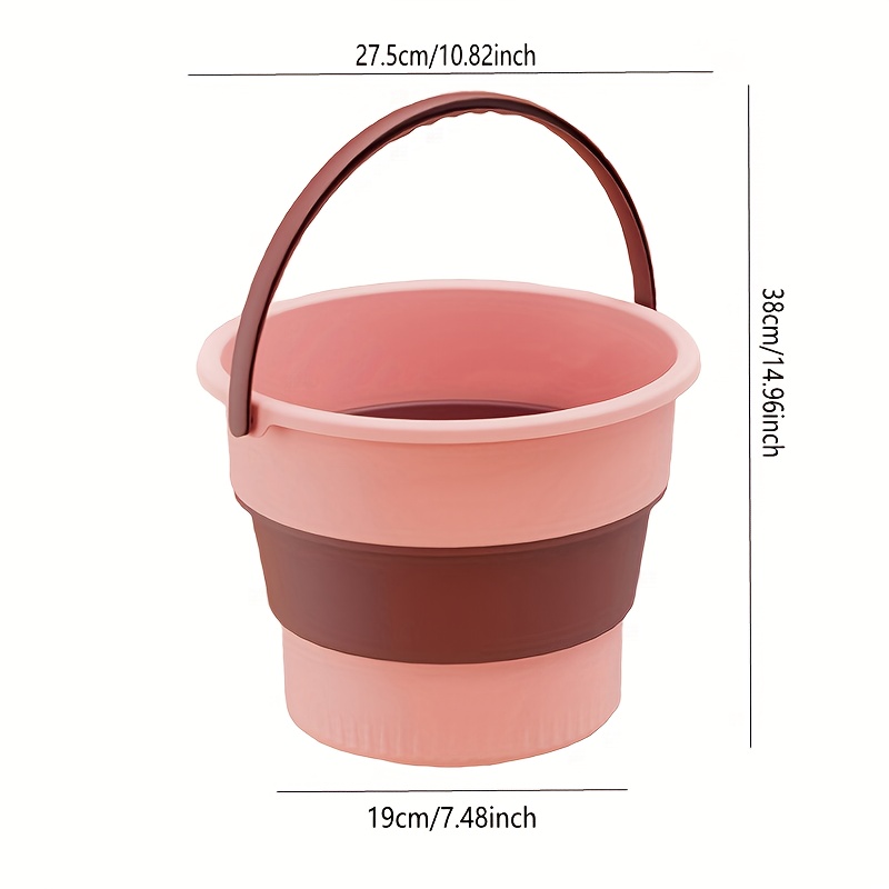 10L Collapsible Bucket with Handle Portable Folding Bucket Outdoor