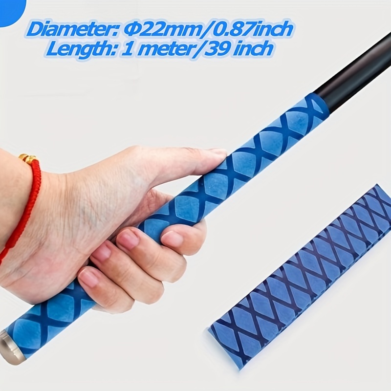 2 Pcs Non Slip Textured X-tube Heat Shrink Tubing Fishing Rod Grip 22mm 35mm