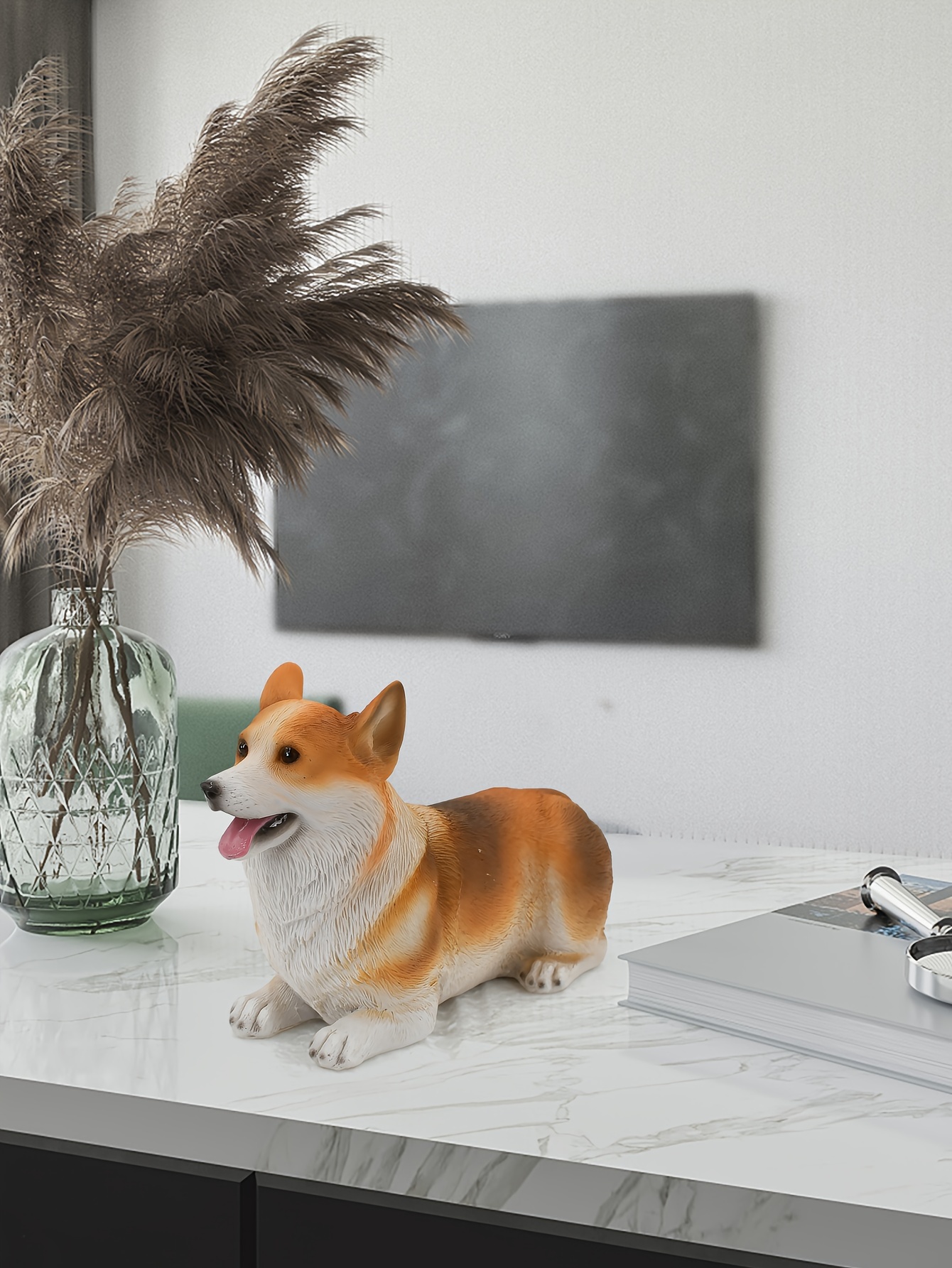 1 X Zwerg-Corgi-Hund, Auto-Dekoration, Heimdekoration, Kreative