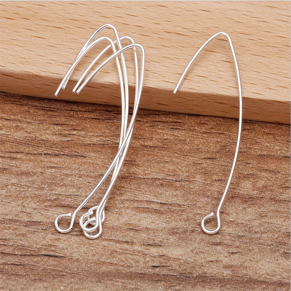 20pcs Golden Silvery Ear Wire DIY Assembly Ear Hooks