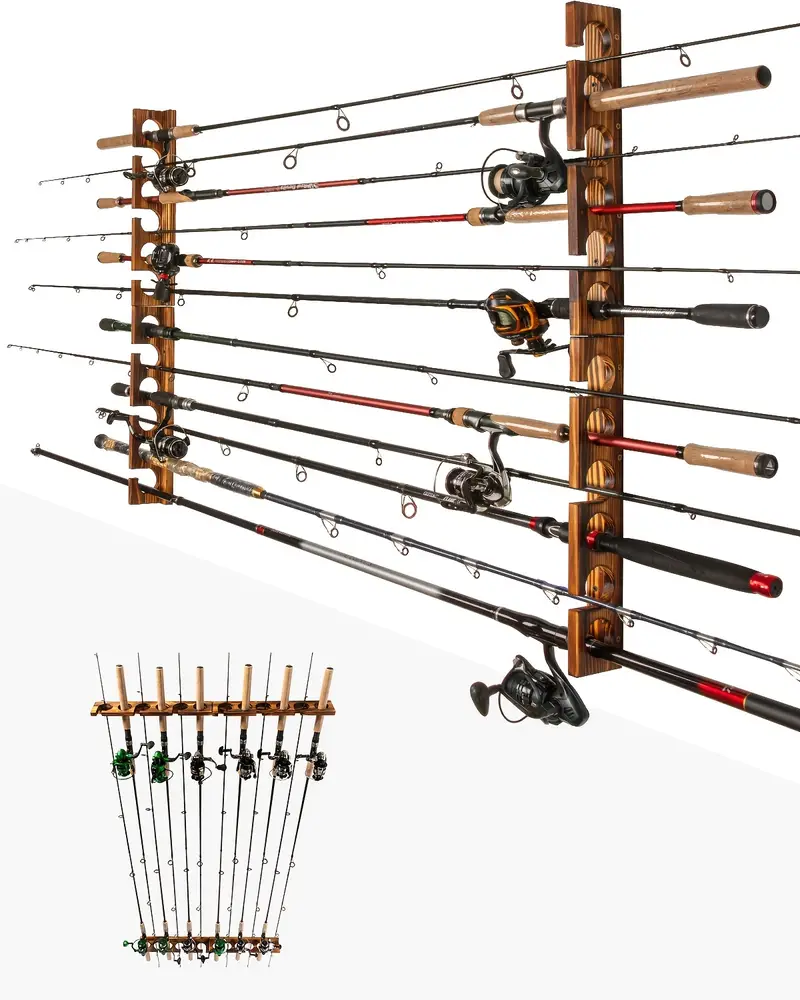 Fishing Rod Racks 12/18/20 Rods Wall/ceiling Mounted Fishing - Temu United  Kingdom