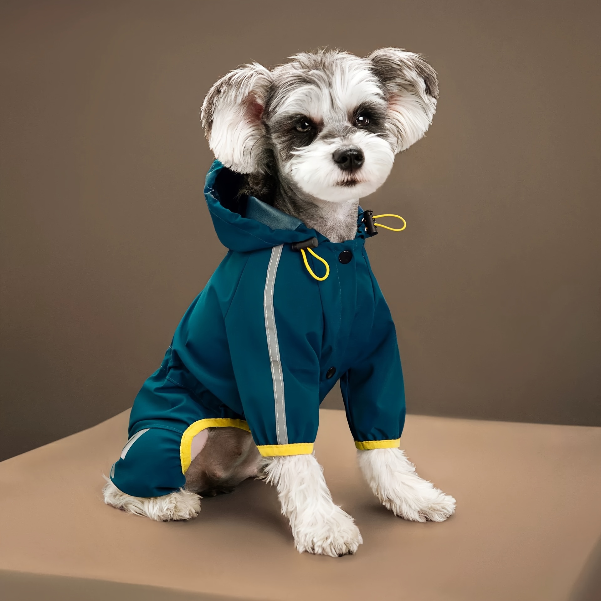 Dog Hoodies Raincoat Jumpsuit, Waterproof Pet Costume For Small