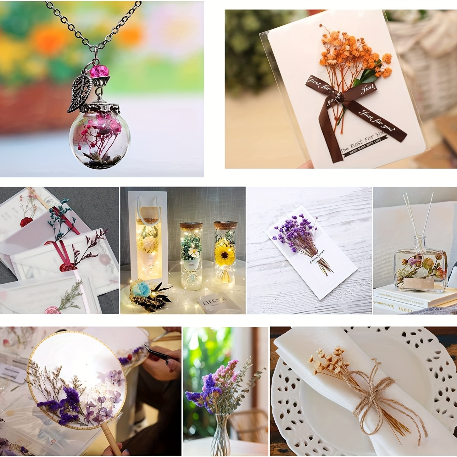 1 Small Bunch Mini Dried Flowers Bouquet DIY Wedding Gift Wrap Decoration  Decor