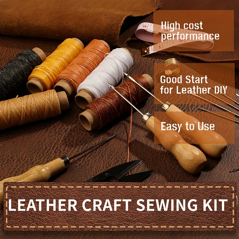 Kit de reparación de cuero con hilo encerado, agujas de coser a mano, kit  de costura, hilo encerado para reparación de cuero – Los mejores productos  en la tienda online Joom Geek