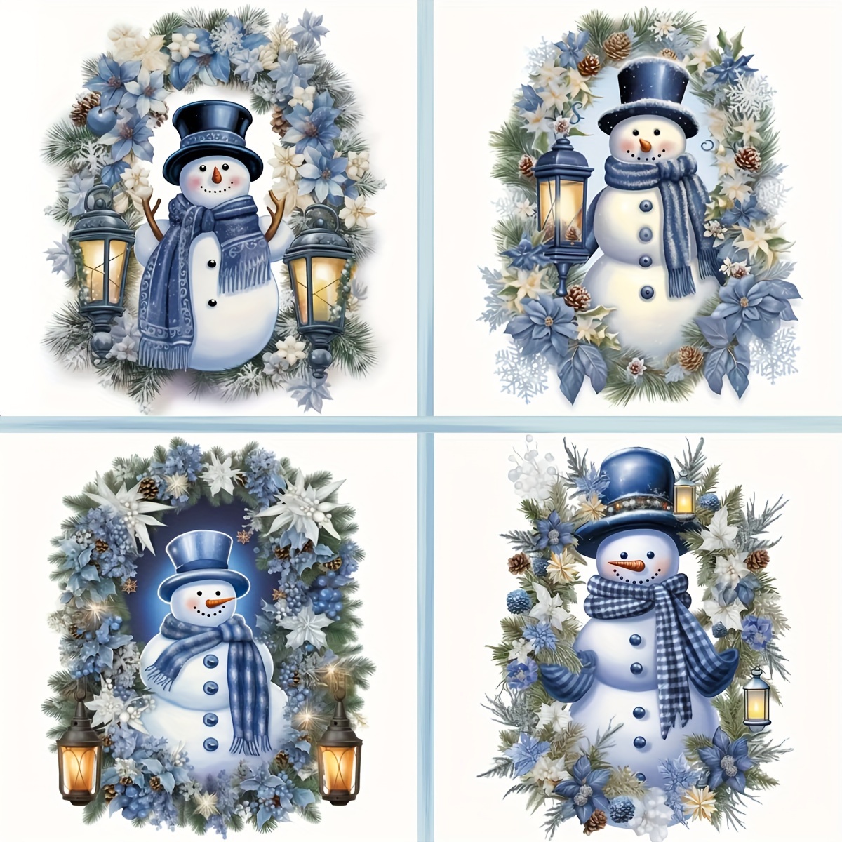 Christmas Diamond Painting Kits 5d Christmas Snowman Full - Temu