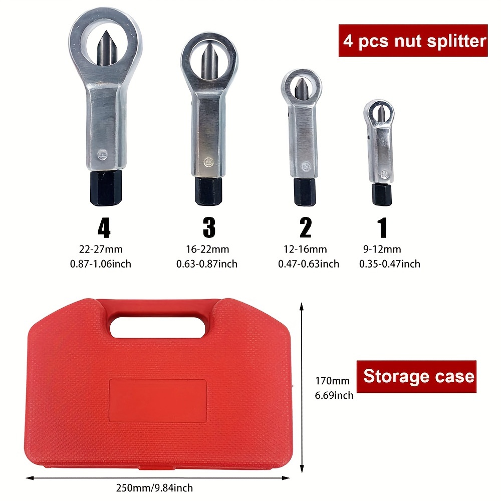 Metal Nut Separator Tool, Heavy Duty Rusty Nut Separator, Nut Remover  Extractor Tools Kit, For Removing Broken And Damaged Nuts Temu