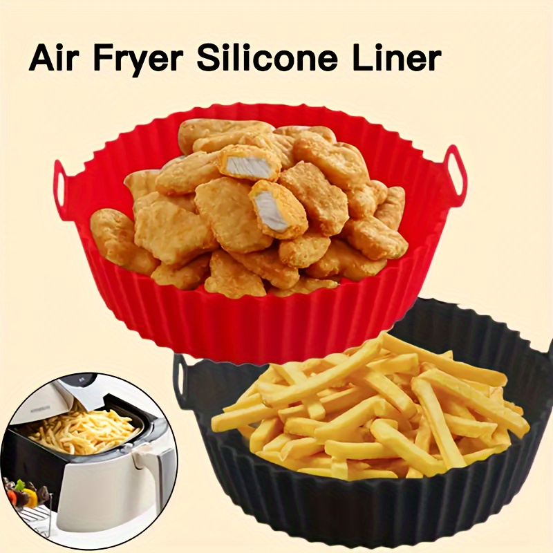 Air Fryer Silicone Liner Silicone Air Fryer Basket Round Air - Temu