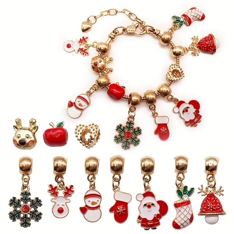Calendrier de l'Avent Bijoux, Calendrier de l'avent Noël avec 24 Jours  Surprise Bricolage Breloques Bracelet Bijoux, Calendrier du Compte à  Rebours de