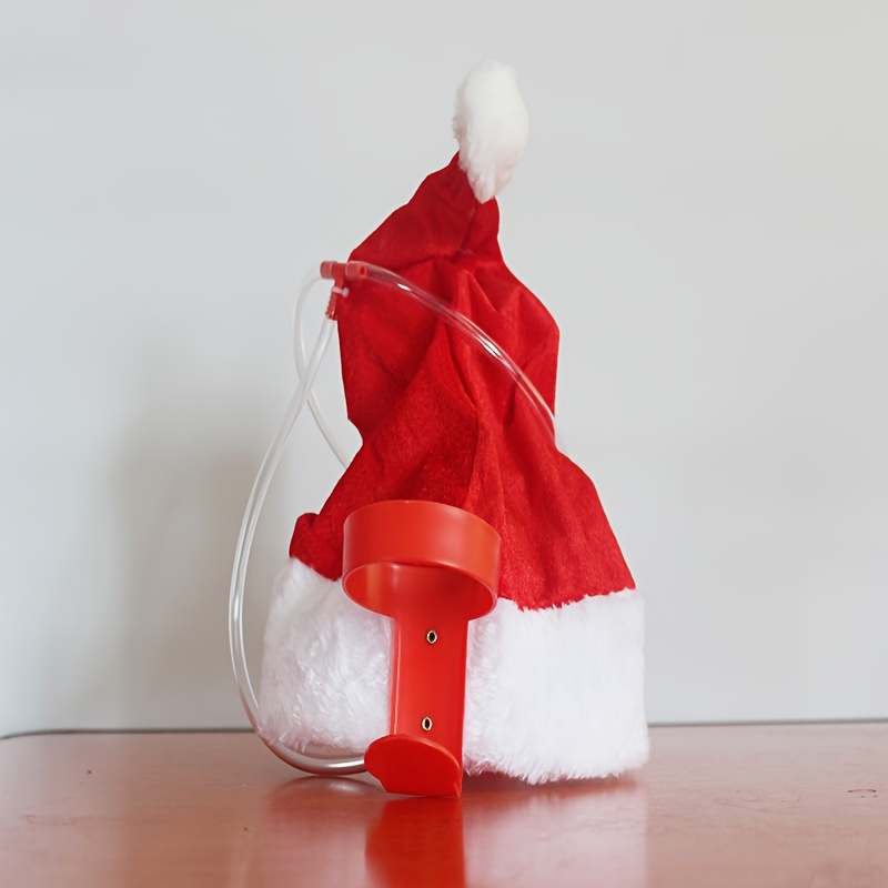 Christmas Hat With Straw Drink Helmet Christmas Party Favor - Temu