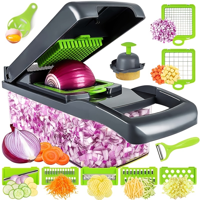 5-In-1 Food Onion Veggie Dicer Chopper Fruit Vegetable Slicer Cutter  Kitchen