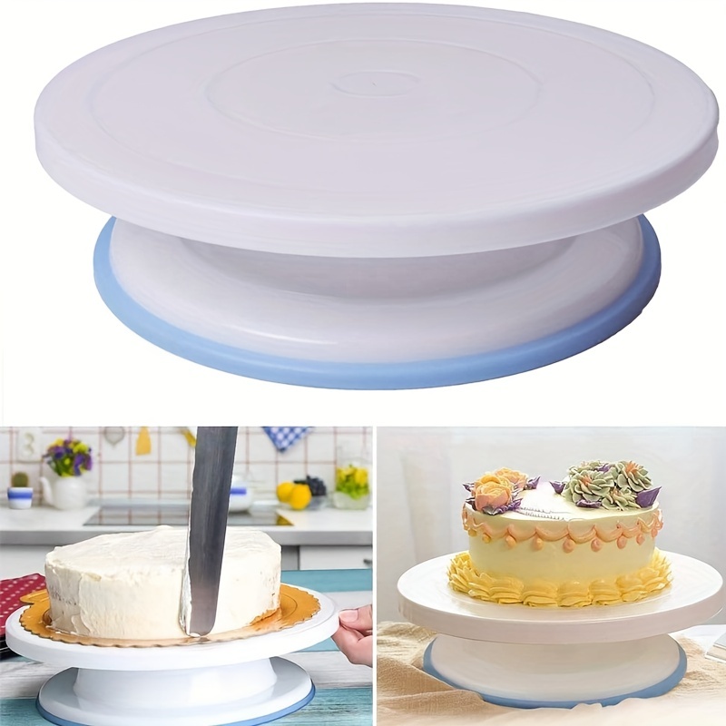 Rotating Cake Turntable Plastic Cake Display Stand For Diy - Temu