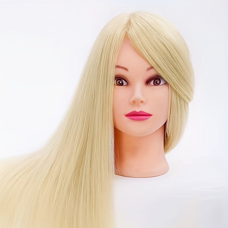 Mannequin Head Human Hair, Beauty Star Doll Head for Practice Hair Styling,  80% Real Hair Cosmetology Makeup Hairdressing Training Manicanequin Head