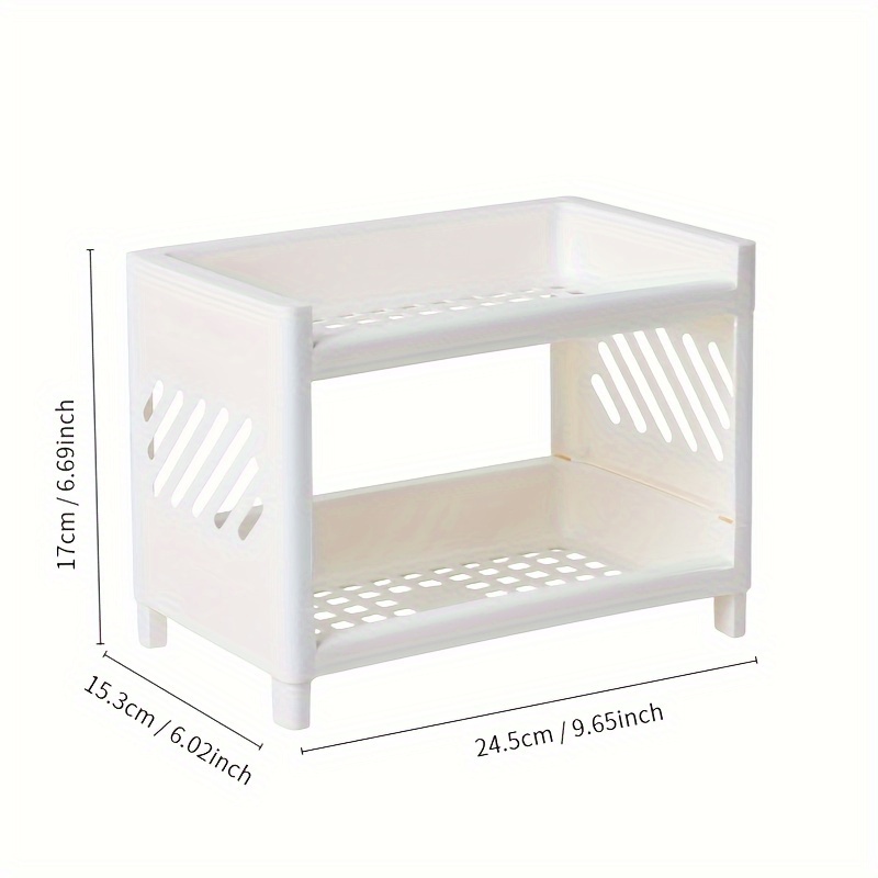 Desktop Double-layer Folding Storage Rack Foldable Dormitory