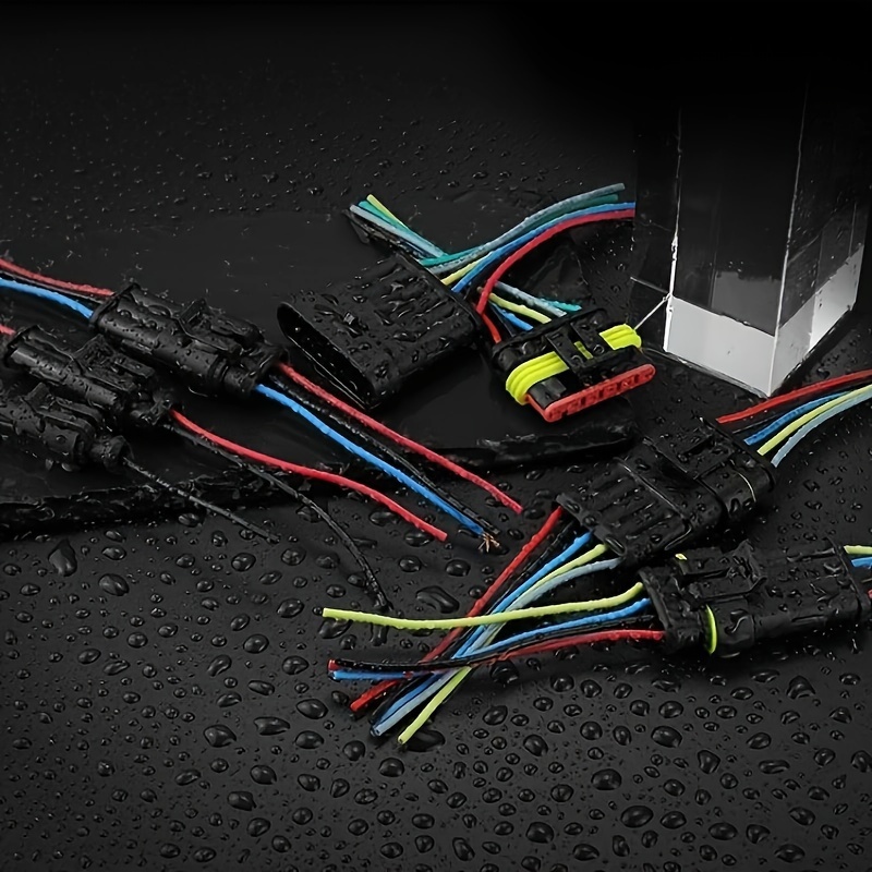 Conectores de cable impermeables de 16 AWG, conectores eléctricos  automotrices, conectores de cable de desconexión rápida de 1/2/3/4 pines  con cable