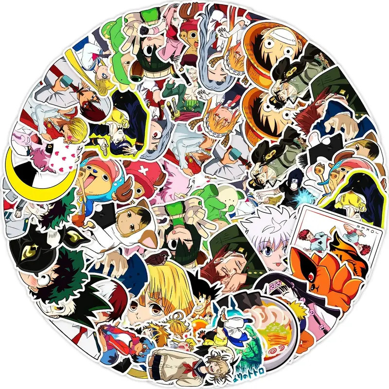 50pcs Manga Collection Doodle Waterproof Stickers DIY Creative Toys For  Laptop Keyboard Bumper Hard Hat Skateboard Softball Decals