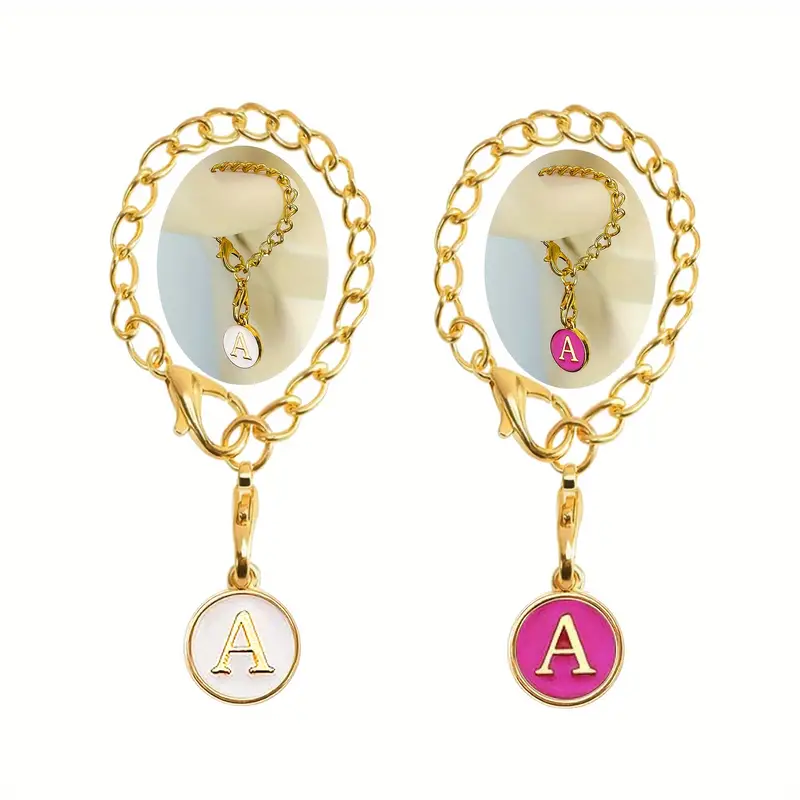 2pcs Initial Letter A-z Charms Pendant For Stanley Cup, Handle