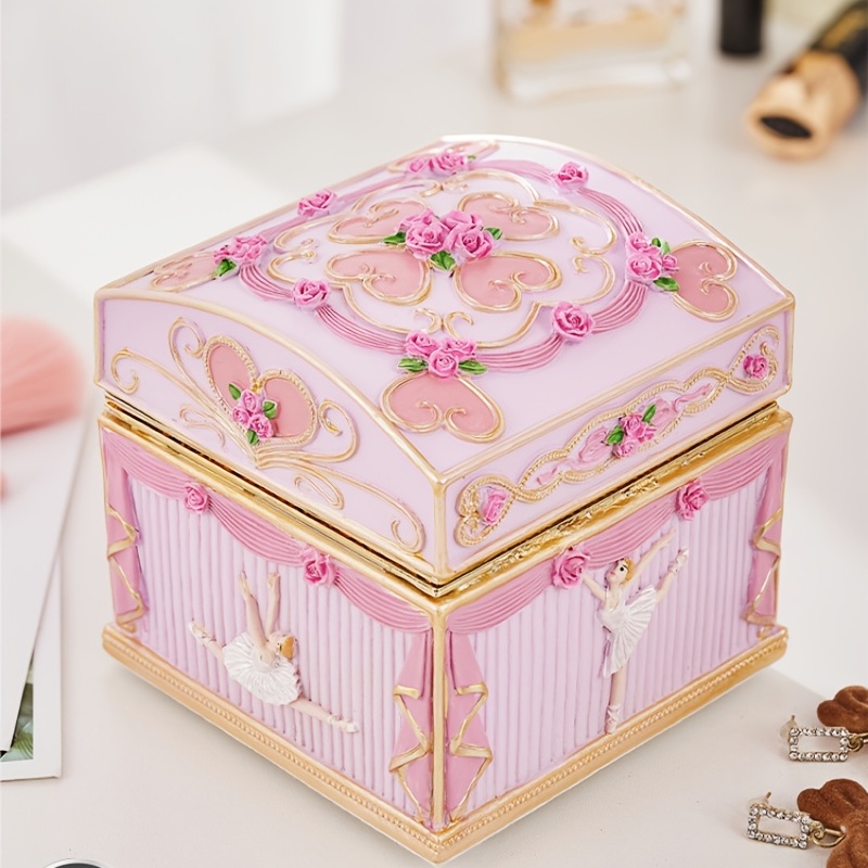 Jewelry Box, Music Box, Rotatable Ballet Music Box For Little