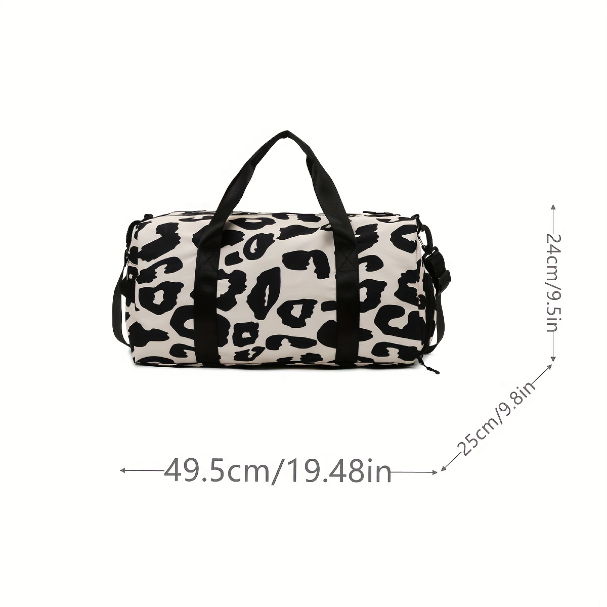 Western Fashion Cow Print and Long Horn Large Duffle Bag or 