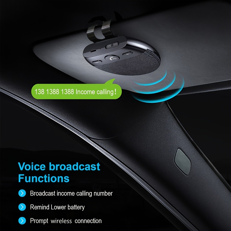 1PC Kit de manos libres Bluetooth inalámbrico móvil con altavoz multipunto  para coche – Los mejores productos en la tienda online Joom Geek