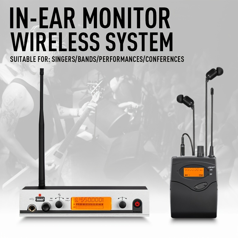 AR1100 Wireless In-Ear Monitor System USB 1 Channel 1 Bodypack Monitor With Headphones Wireless $87.14
