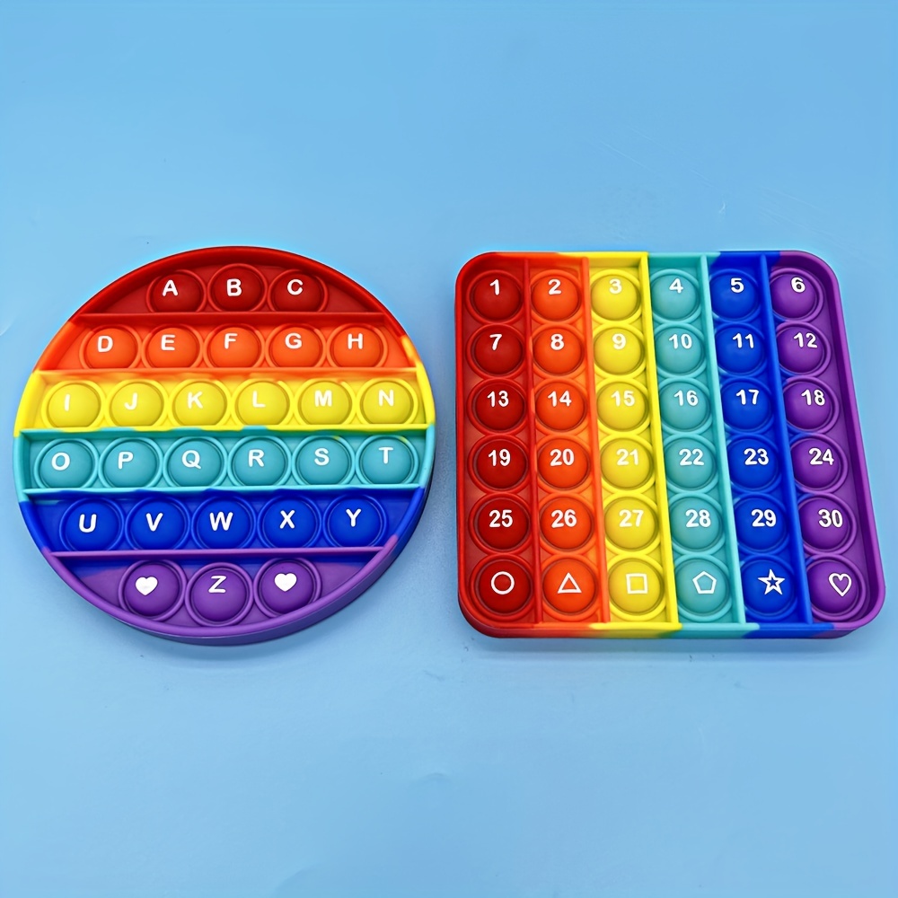 Letters Numbers Push Bubble Fidget Pop Toys Alphabet Math - Temu
