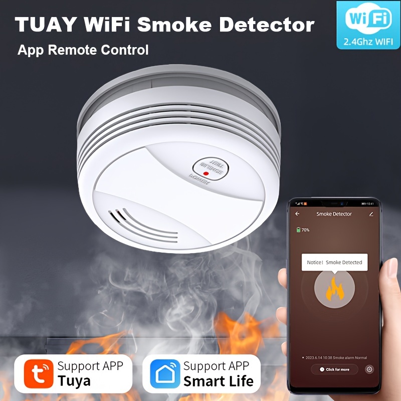 Système d'alarme de sécurité domestique intelligent WiFi sans fil Système  d'alarme de sécurité domestique sans fil, WIFI, GSM, for application Tuya  Smart Life, avec détecteur de mouvement, Compatible : : Cuisine et