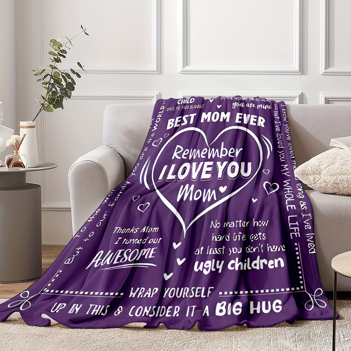 Gifts for Mom, Christmas Birthday Gifts for Mom from Daughter, Mother  Daughters Blankets Gift Ideas, Mom Blanket(Size:50x60)