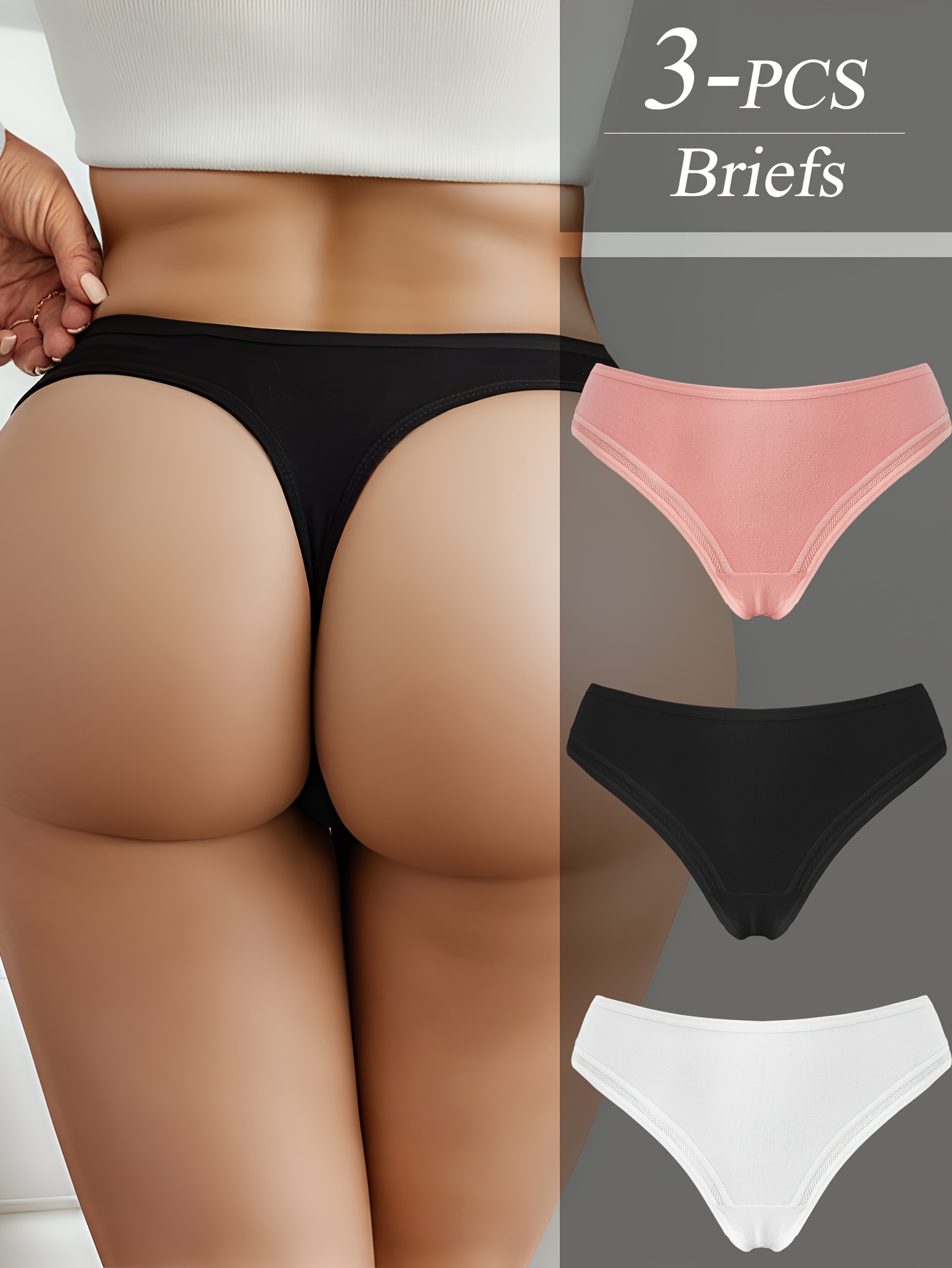 1/3PCS Women Panties Briefs Underwear Lingerie Knicker Thongs G