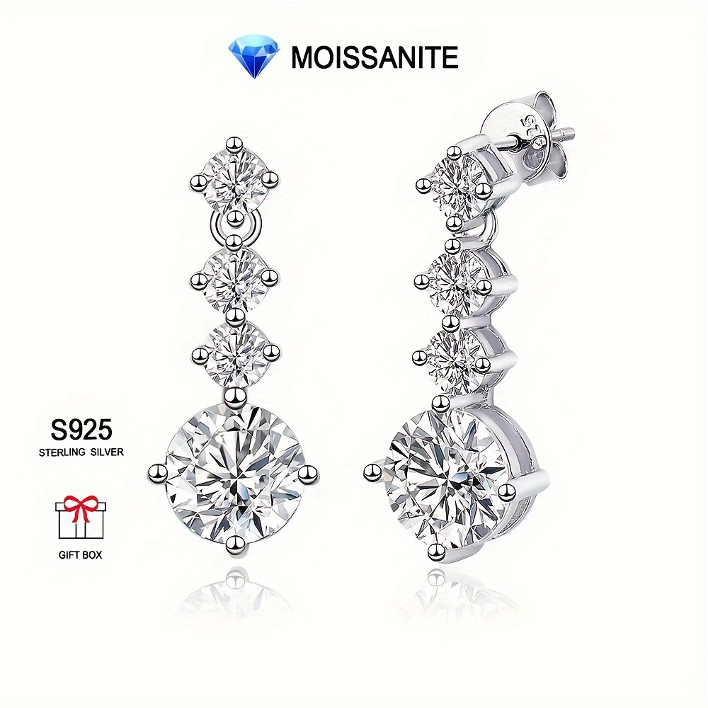 

S925 Moissanite Drop For Women, , Ladies Dating 's Day New Box