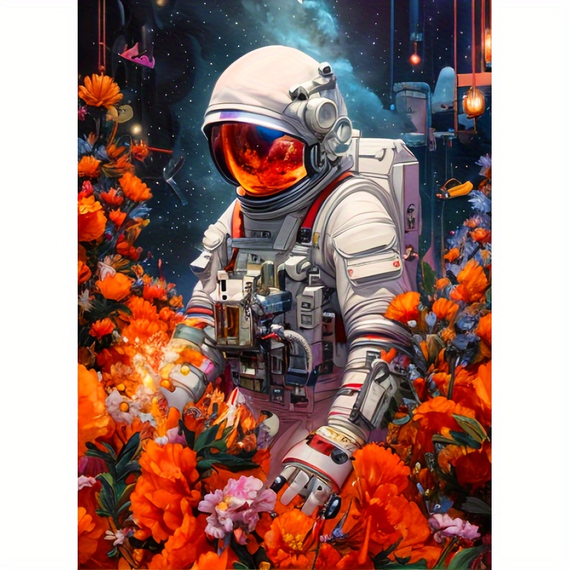 Painting by numbers kit for adult Paint by Number Astronaut Space Canvas  Wall Art Handpainted For Home Decor