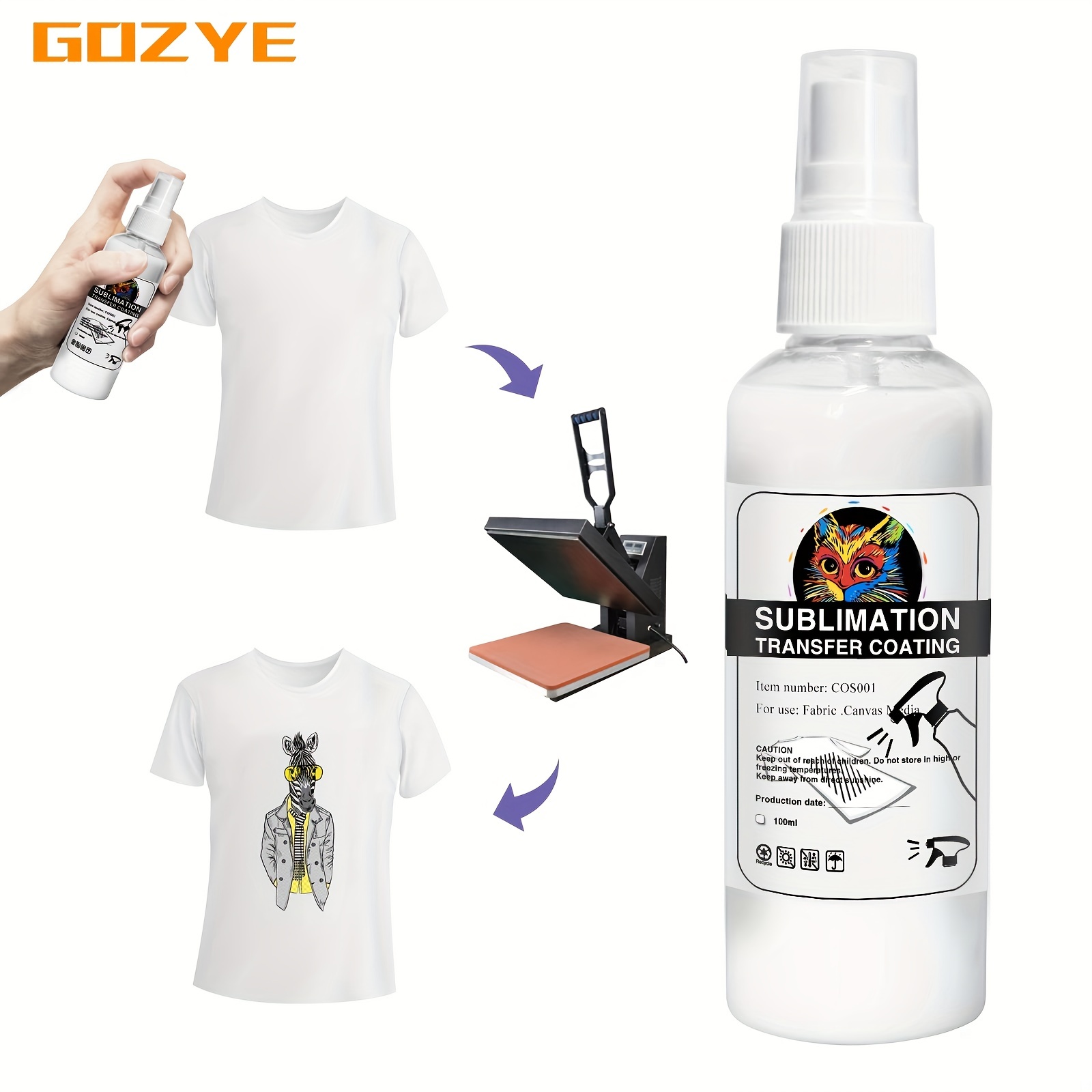 SUBLIMATION SPRAY/COATING for 100 % Cotton, Polyester , Printing
