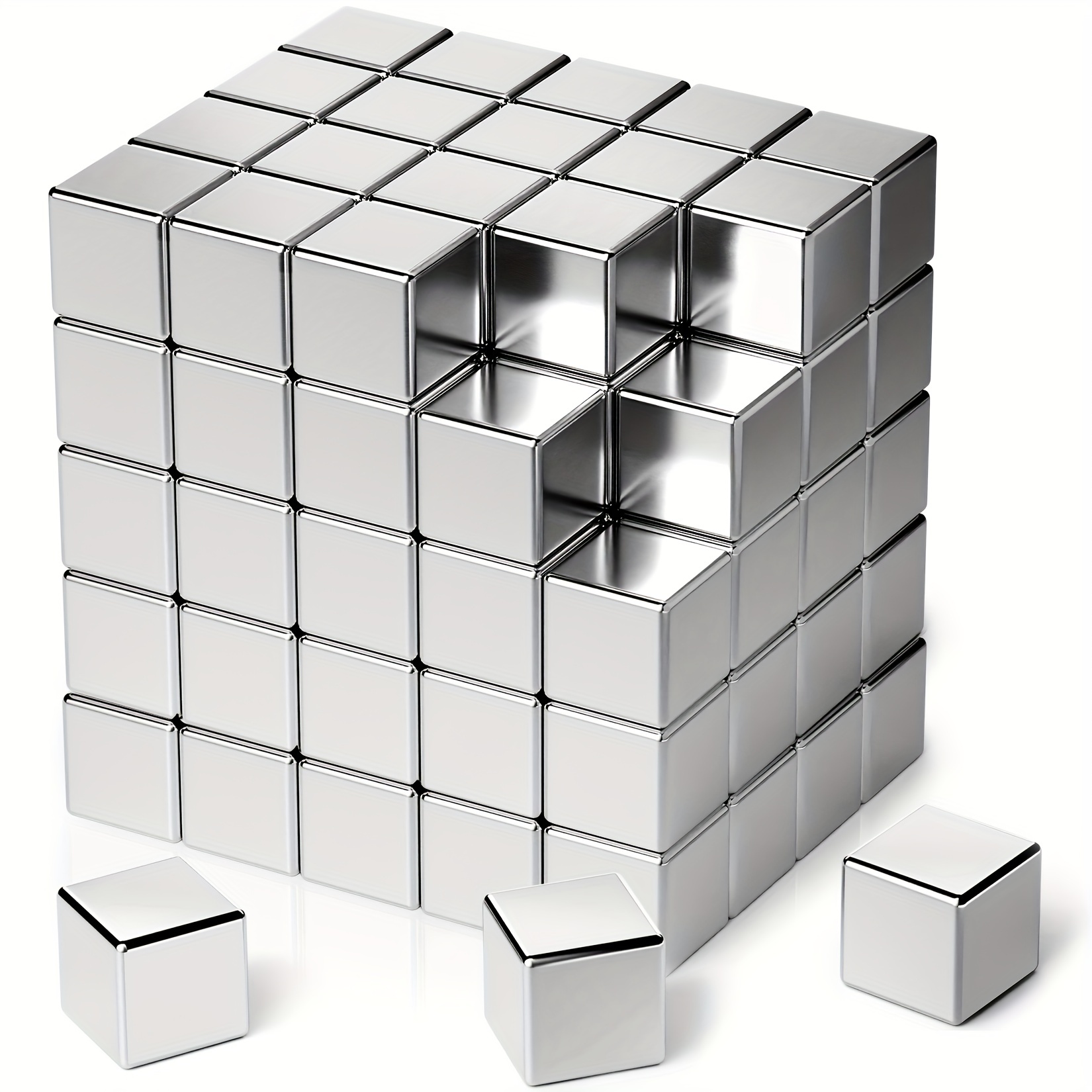 100 Pcs Square 5x5x5mm Metal Refrigerator Magnets