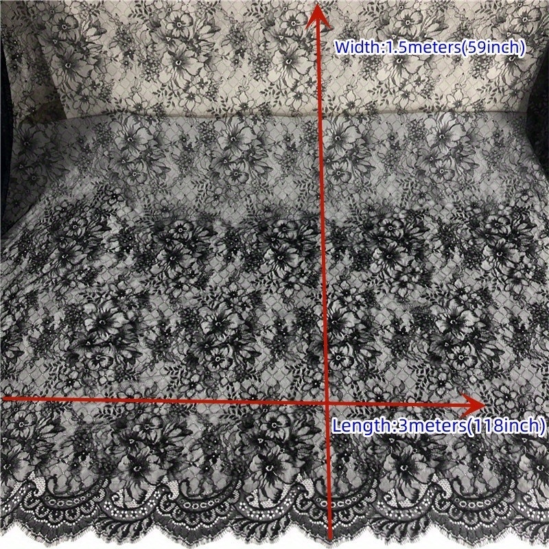 1 Yard Non stretch Embroidery Tulle Lace Fabric Bra Diy Blue - Temu