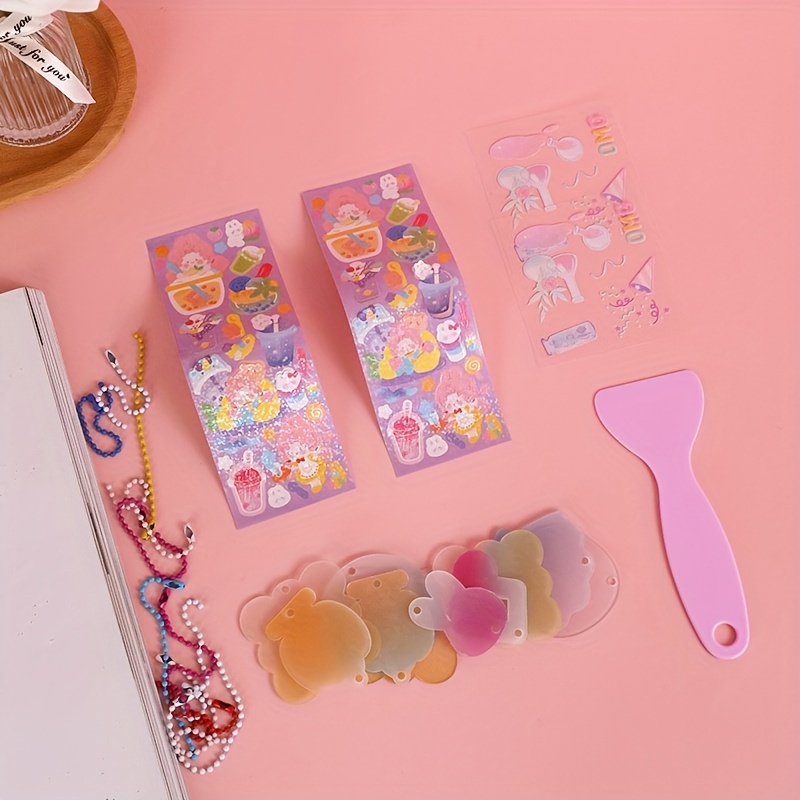 Laser Goo Card Stickers Decorative Aizou Star Small Card - Temu
