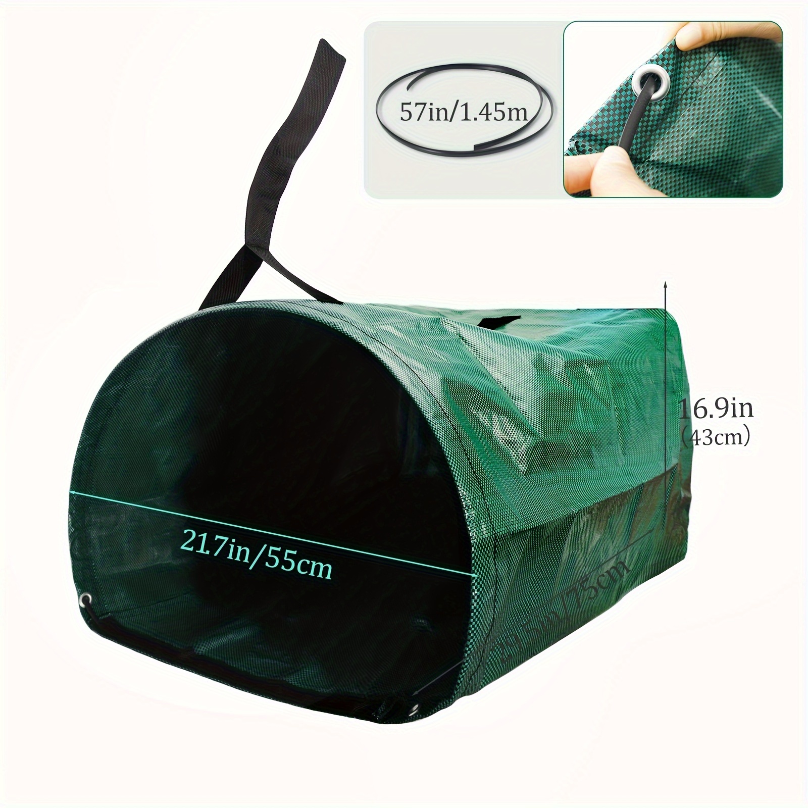 Reusable Garden Leaves Debris Bag - Collect Leaves Easily With Dustpan-type  Handrail -, Green - Temu