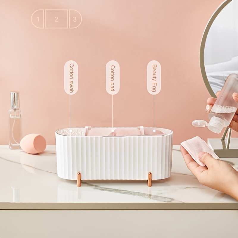 Dustproof Cosmetic Cotton Storage Box Beauty Egg Shelf