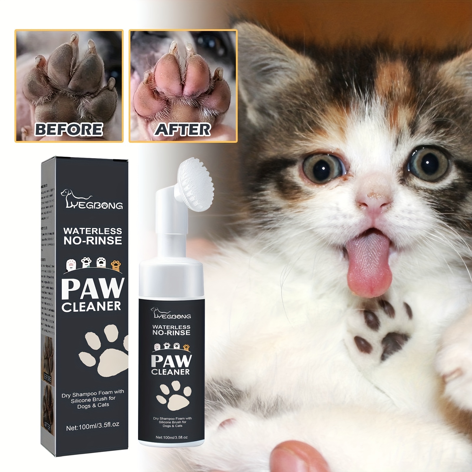 Easyclean Pet Paw Cleaner No More Dirty Paws! Waterless Foam - Temu