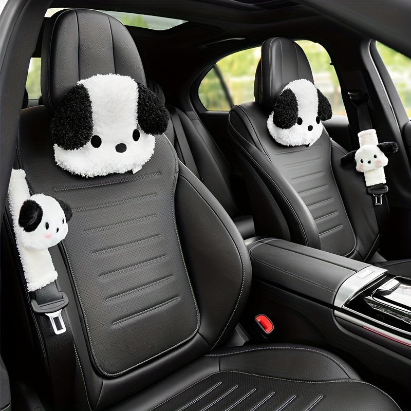 Cartoon Dog Headrest Pillow Neck & Back Support for Car