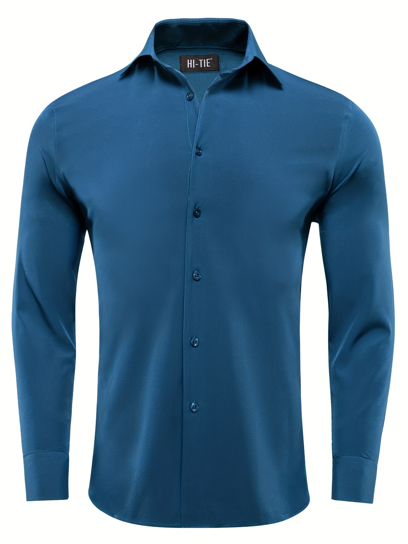 Men's Cotton Button Down Slim Fit Long Sleeve Casual Shirt