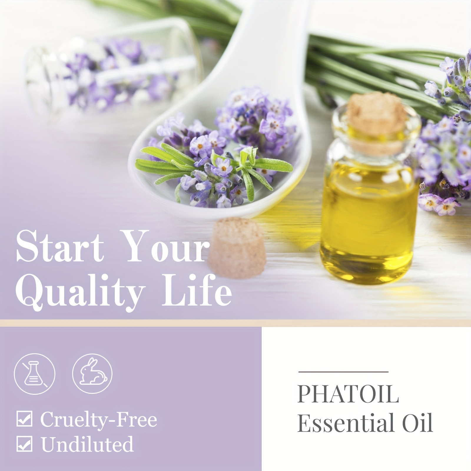 Lavender Essential Oil 10ml Aromatherapy Relaxation for Diffusers Humidifier